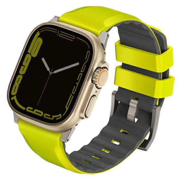 UNIQ LINUS SLIM WATERPROOF SILICONE STRAP FOR APPLE WATCH 49|45|44|42MM | LIME GREEN